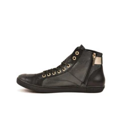 Pataugas BANJOU LATSA/MIX F4H NOIR/DORÉ -Pataugas 628259 946 BASKET HAUTE FEMME LATSA MIX F4H NOIR DORE 3