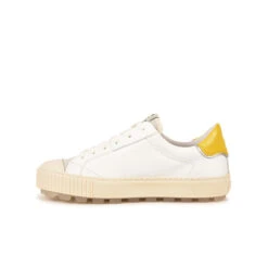 Pataugas ARAN/MIX F2H BLANC/JAUNE -Pataugas BASKET FEMME ARAN MIX F2H BLANC JAUNE 3